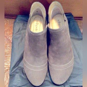 Gray Suede Booties